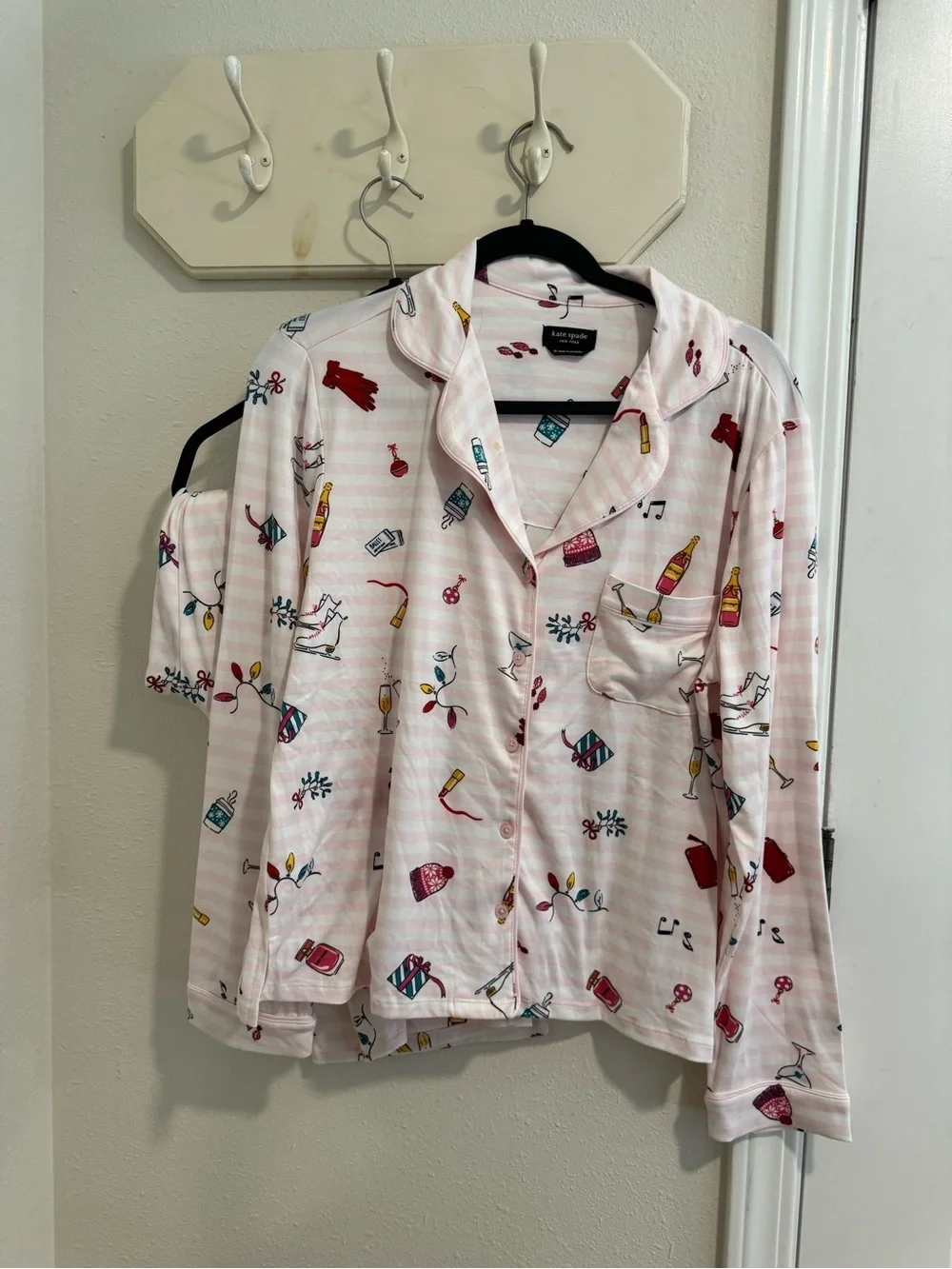 kate spade Pink Womens’ Printed Pajama Set